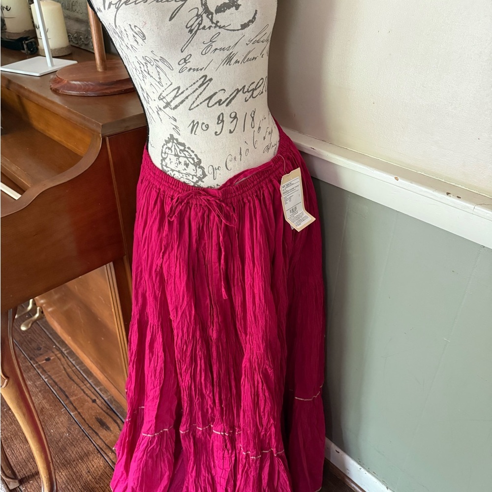 Fabindia Women Cotton Silk Blend Embroidered Sharara Pink_ Magenta NWT 8,999 - Picture 6 of 7